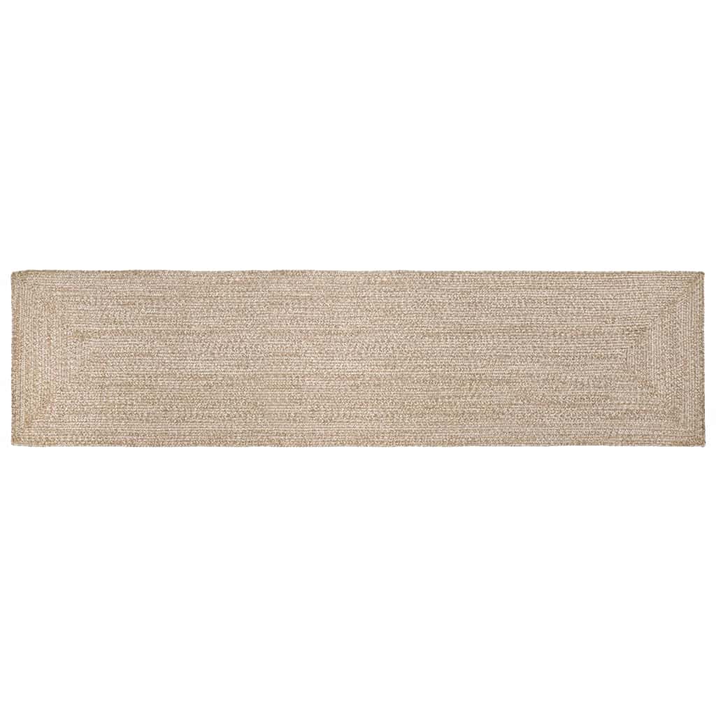 vidaXL Vloerkleden Rechthoekig Natuurlijk en Wit 60 x 110 cm Jute