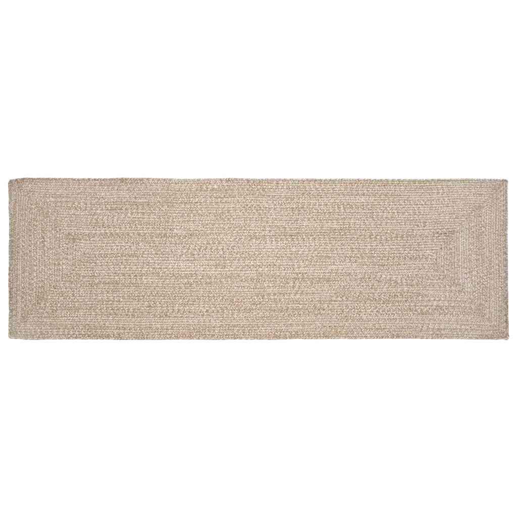 vidaXL Vloerkleden Rechthoekig Natuurlijk en Wit 60 x 110 cm Jute