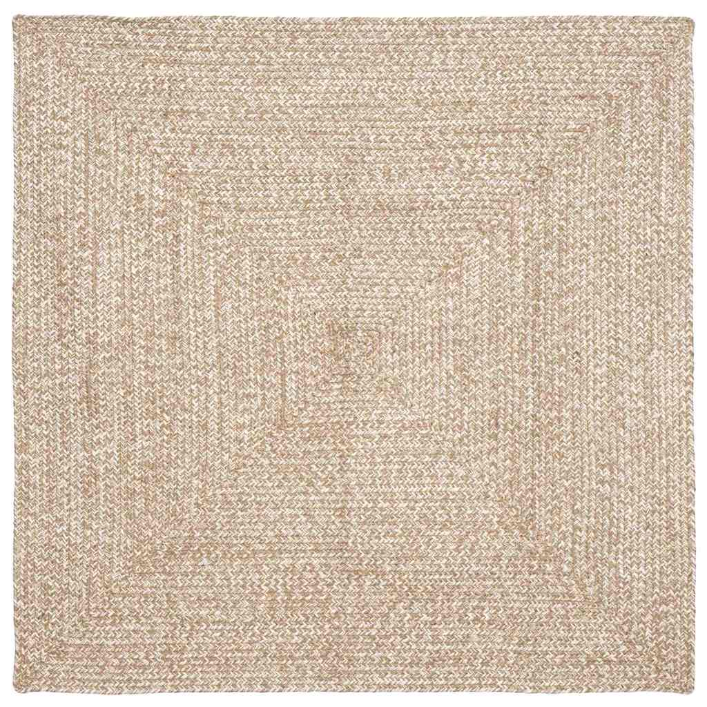 vidaXL Vloerkleden Rechthoekig Natuurlijk en Wit 60 x 110 cm Jute