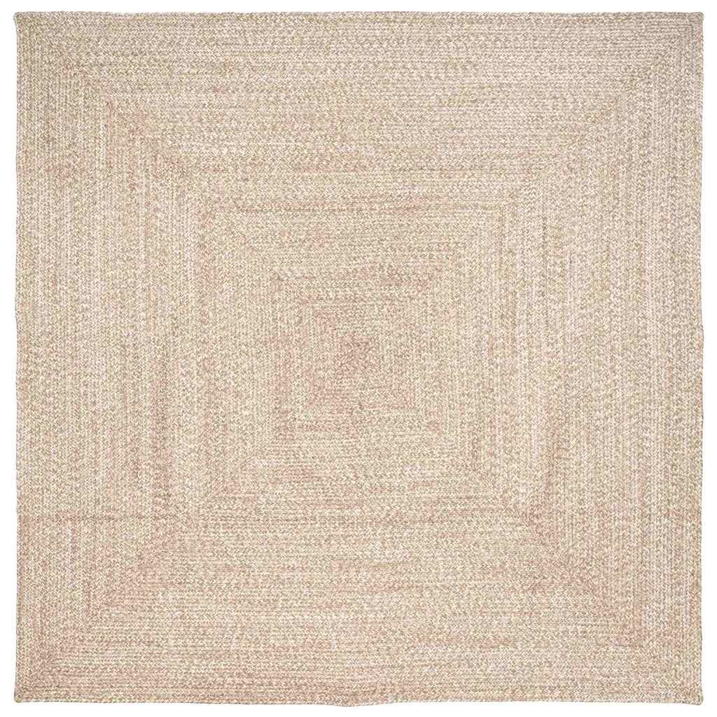 vidaXL Vloerkleden Rechthoekig Natuurlijk en Wit 60 x 110 cm Jute