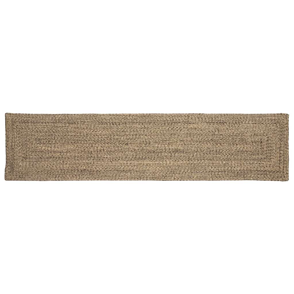vidaXL Vloerkleden Rechthoekig Natuurlijk en Wit 60 x 110 cm Jute