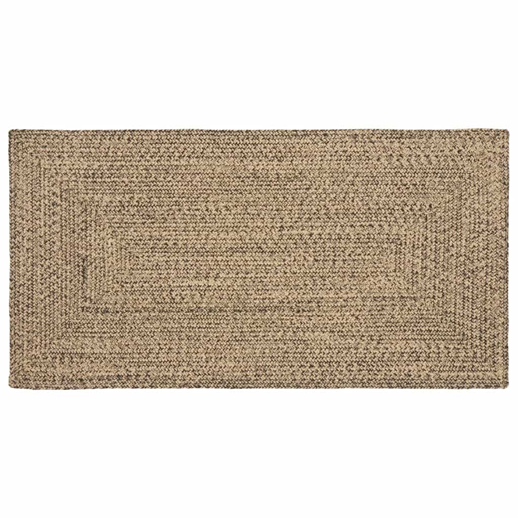 vidaXL Vloerkleden Rechthoekig Natuurlijk en Wit 60 x 110 cm Jute