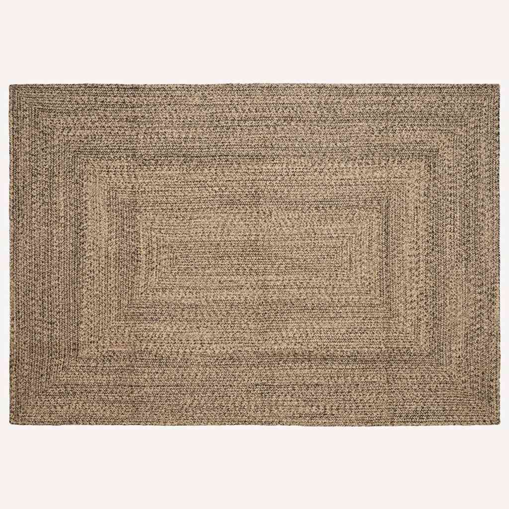 vidaXL Vloerkleden Rechthoekig Natuurlijk en Wit 60 x 110 cm Jute