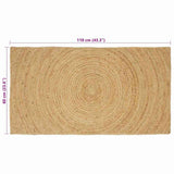 vidaXL Vloerkleden Naturel 60 x 110 cm Jute