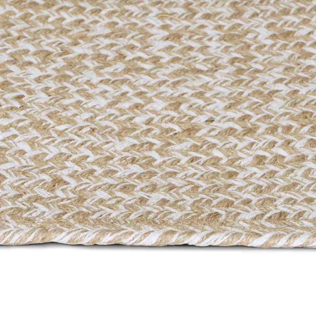 vidaXL Vloerkleden Natuurlijk en Wit 60 x 250 cm Jute
