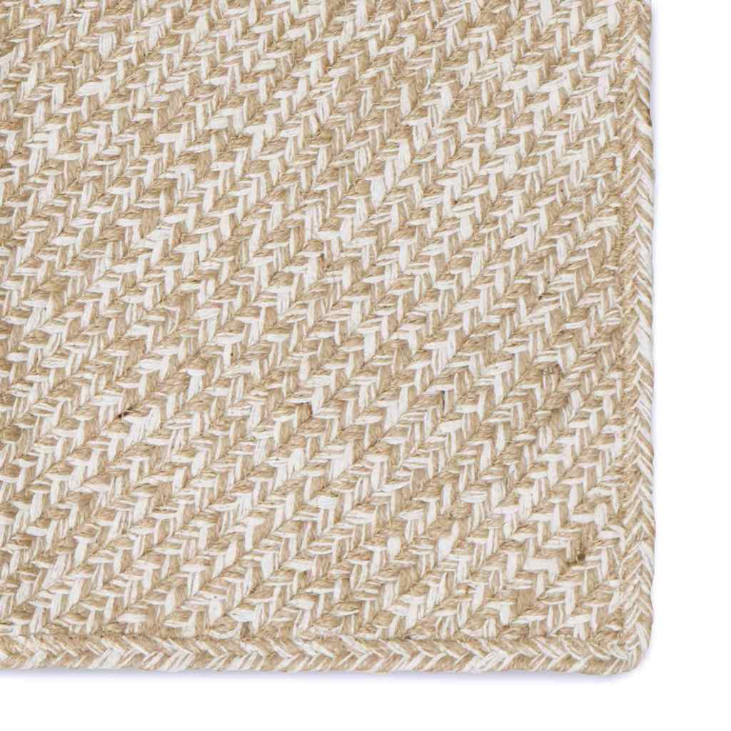 vidaXL Vloerkleden Natuurlijk en Wit 60 x 250 cm Jute
