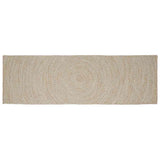 vidaXL Vloerkleden Natuurlijk en Wit 60 x 250 cm Jute