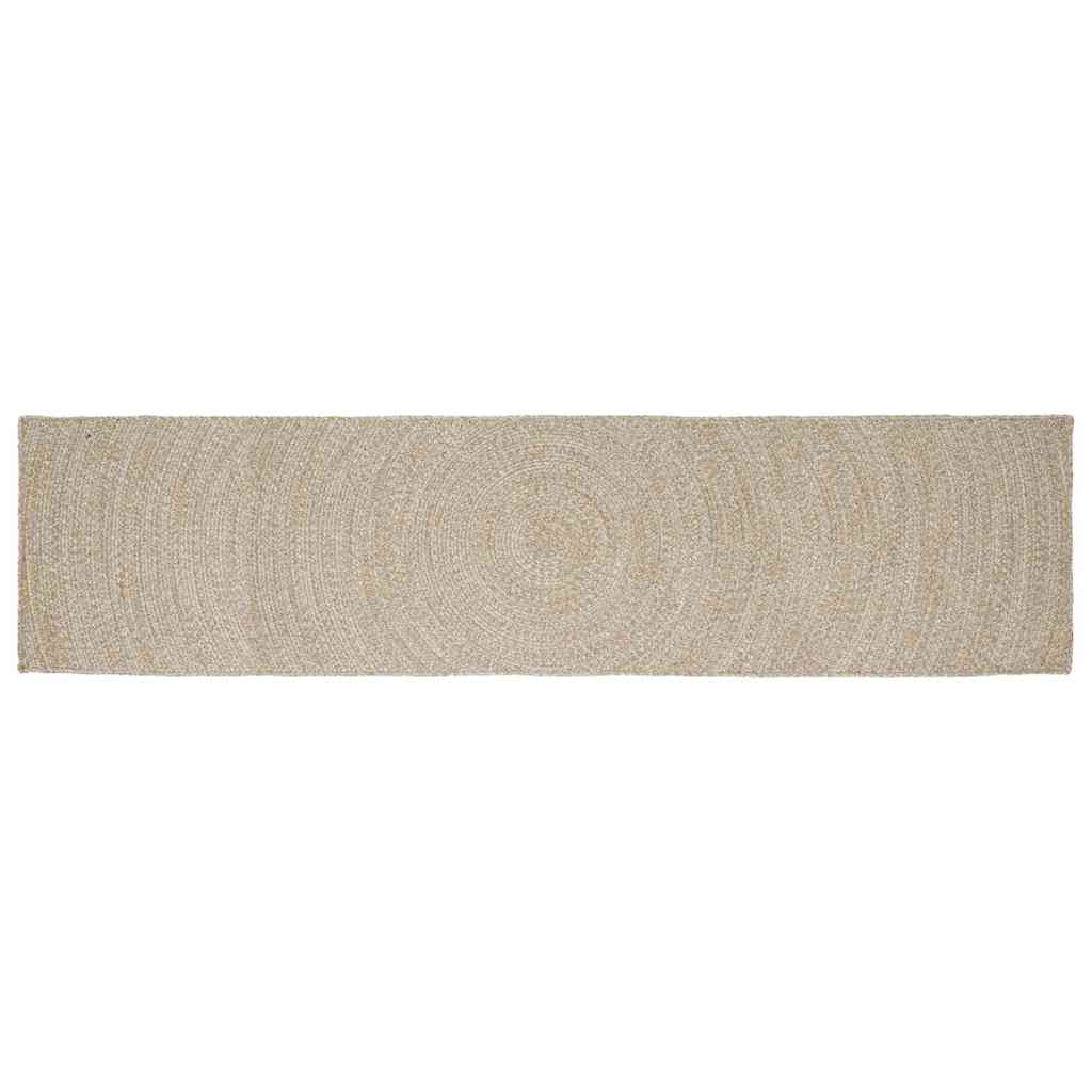 vidaXL Vloerkleden Natuurlijk en Wit 60 x 250 cm Jute