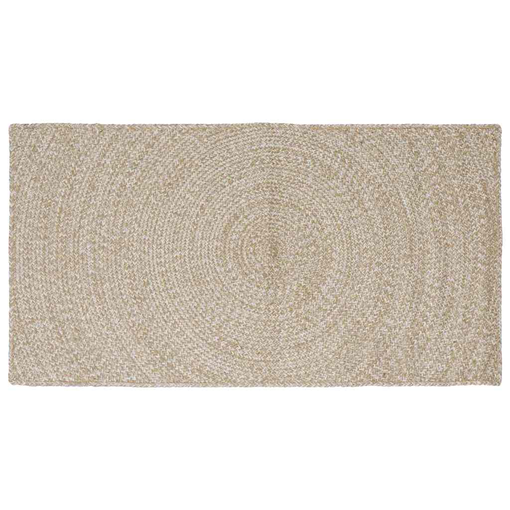 vidaXL Vloerkleden Natuurlijk en Wit 60 x 250 cm Jute