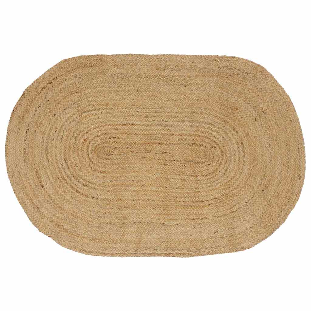 vidaXL Vloerkleden Ovaal Naturel 100 x 152 cm Jute
