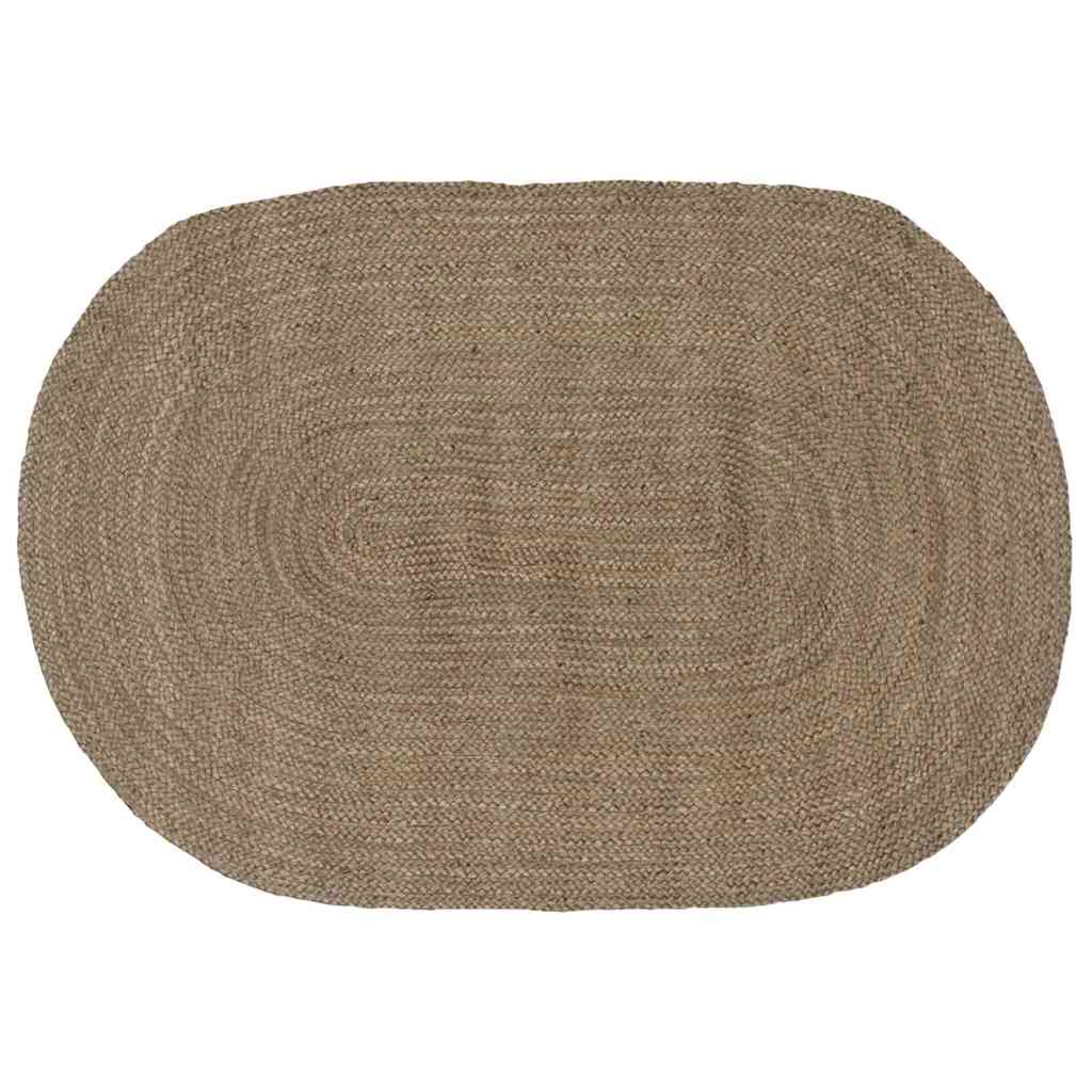 vidaXL Vloerkleden Ovaal Naturel 100 x 152 cm Jute