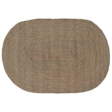 vidaXL Vloerkleden Ovaal Naturel 100 x 152 cm Jute