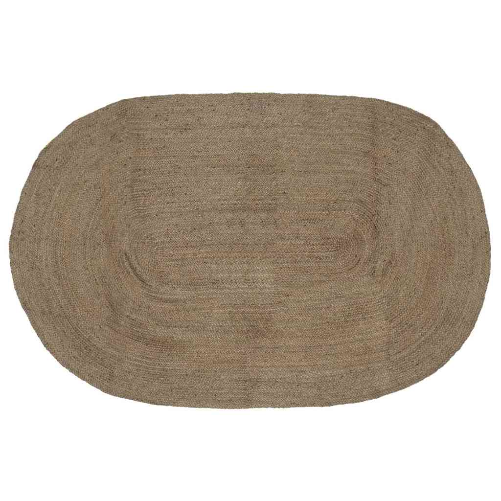 vidaXL Vloerkleden Ovaal Naturel 100 x 152 cm Jute
