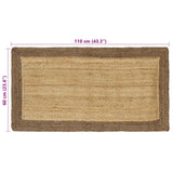 vidaXL Vloerkleden Grijs 60 x 110 cm Jute
