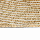 vidaXL Tapijt Natuurlijk en Wit 60 x 110 cm Jute