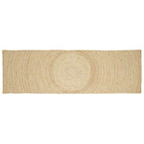 vidaXL Tapijt Natuurlijk en Wit 60 x 110 cm Jute