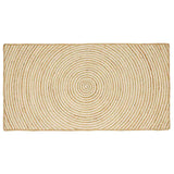 vidaXL Tapijt Natuurlijk en Wit 60 x 110 cm Jute