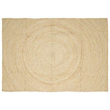 vidaXL Tapijt Natuurlijk en Wit 60 x 110 cm Jute