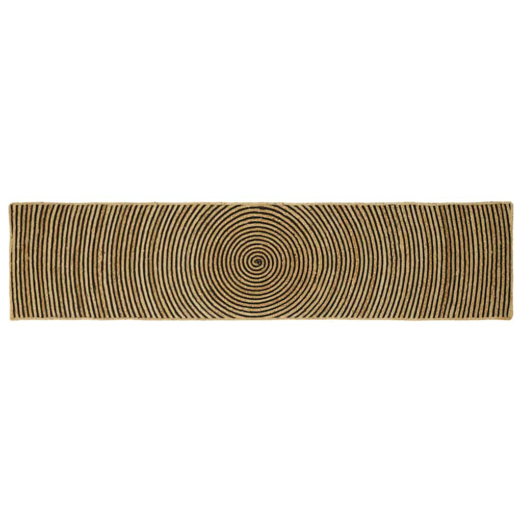vidaXL Tapijt Natuurlijk en Wit 60 x 110 cm Jute