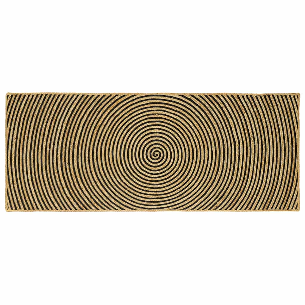 vidaXL Tapijt Natuurlijk en Wit 60 x 110 cm Jute
