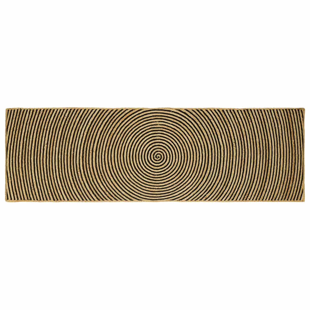 vidaXL Tapijt Natuurlijk en Wit 60 x 110 cm Jute