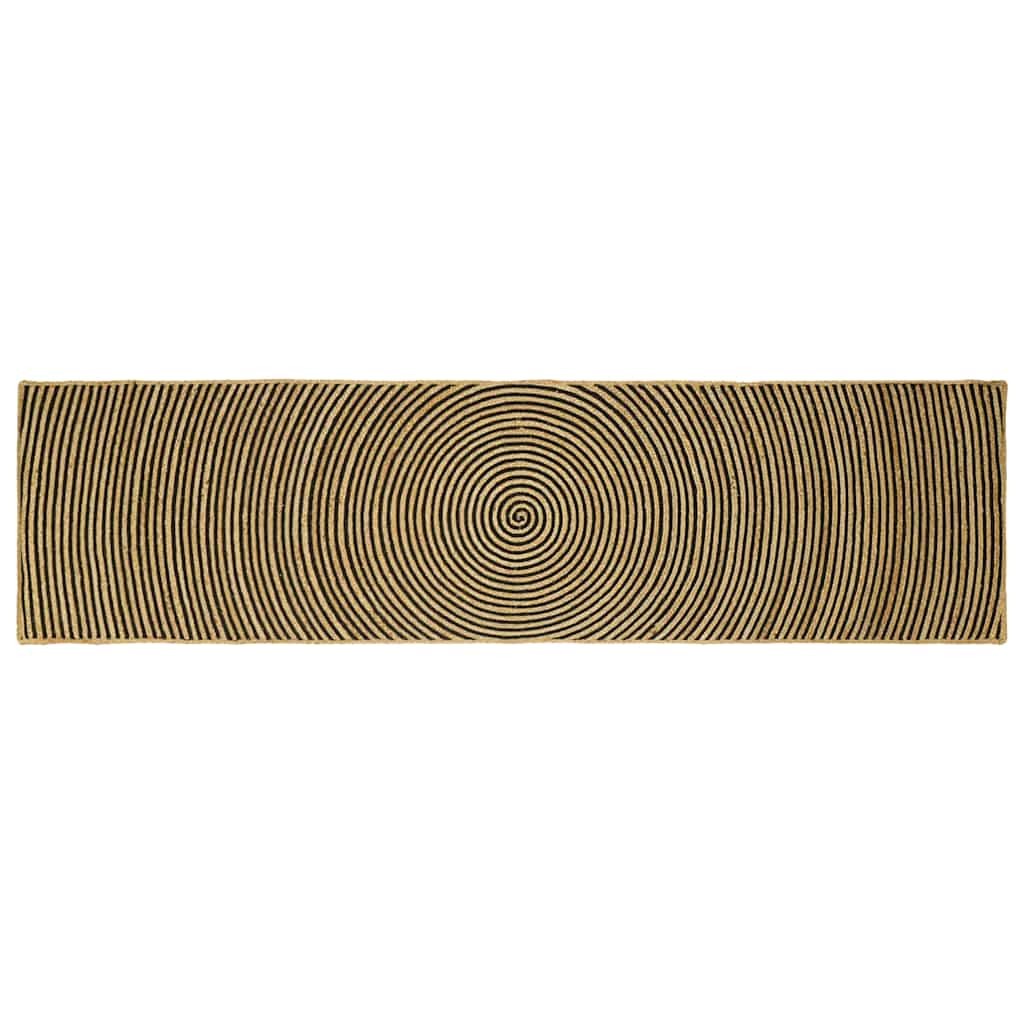 vidaXL Tapijt Natuurlijk en Wit 60 x 110 cm Jute