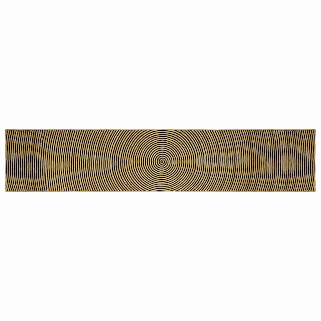 vidaXL Tapijt Natuurlijk en Wit 60 x 110 cm Jute