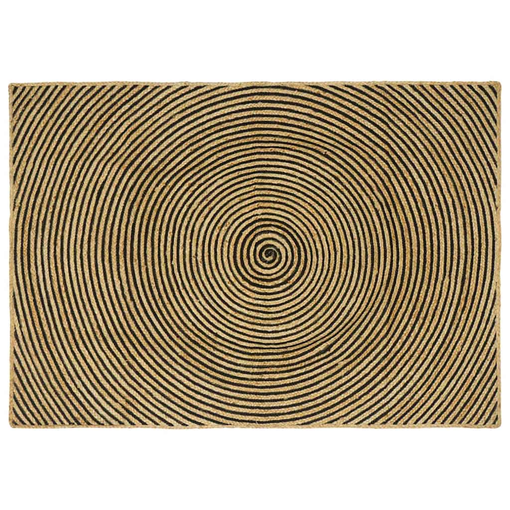 vidaXL Tapijt Natuurlijk en Wit 60 x 110 cm Jute