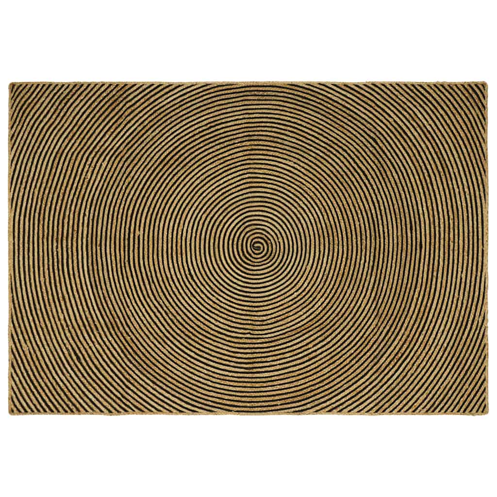 vidaXL Tapijt Natuurlijk en Wit 60 x 110 cm Jute