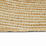 vidaXL Tapijt Natuurlijk en Wit 100 x 152 cm Jute