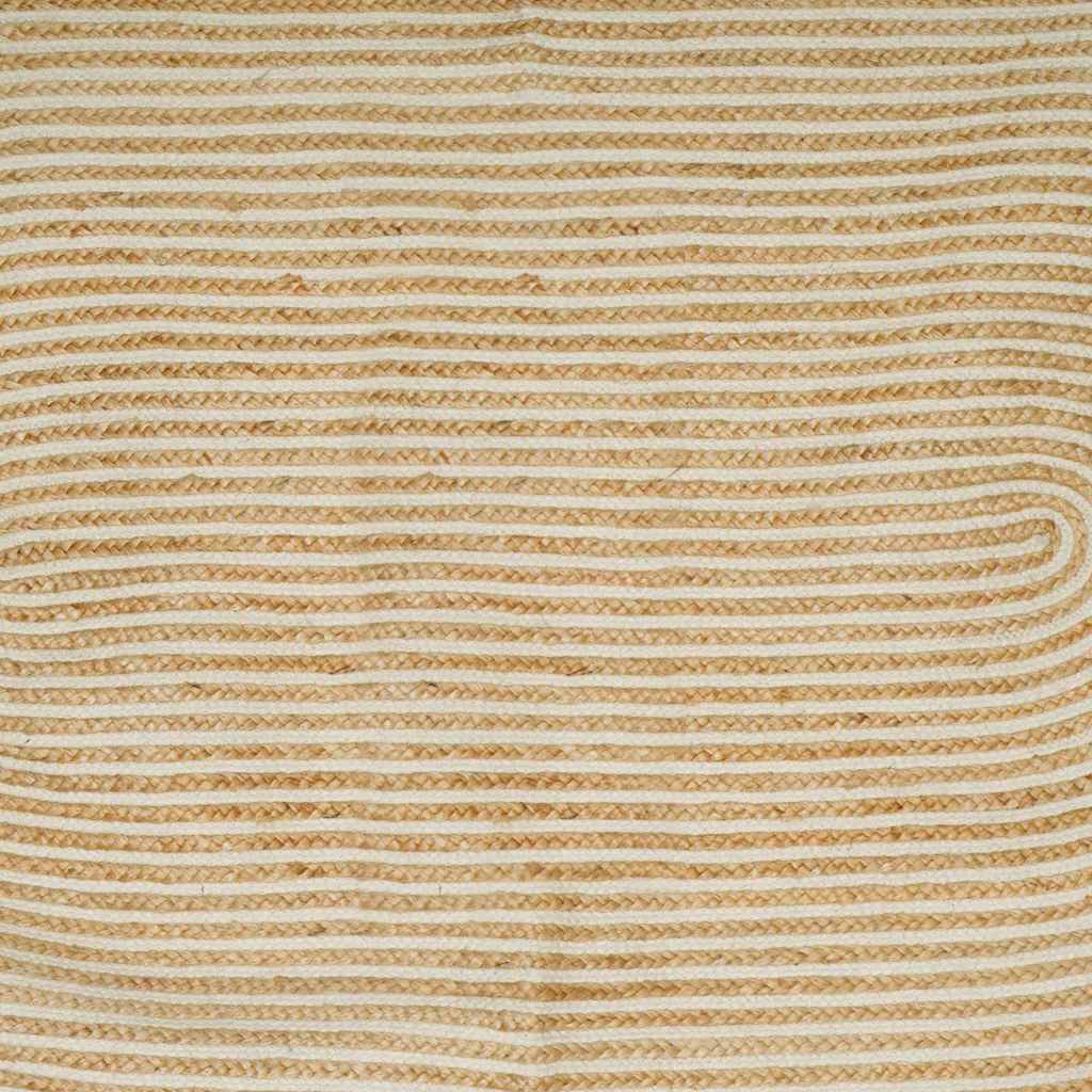 vidaXL Tapijt Natuurlijk en Wit 100 x 152 cm Jute