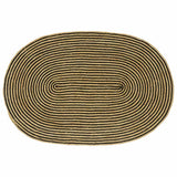 vidaXL Tapijt Natuurlijk en Wit 100 x 152 cm Jute