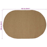 vidaXL Vloerkleden Naturel 100 x 152 cm Jute
