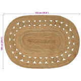 vidaXL Tapijt Bruin 100 x 152 cm Jute