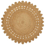 vidaXL Handmade Rug 90 cm Braided Jute