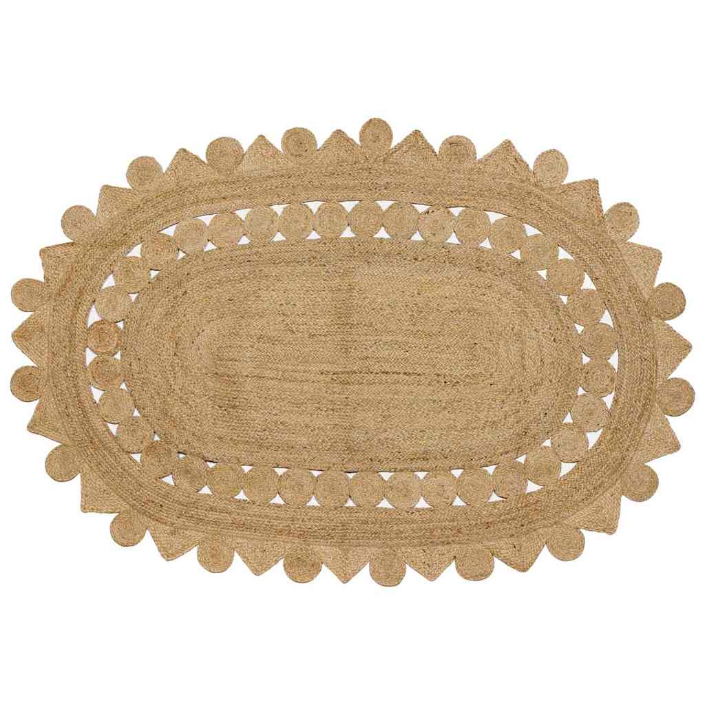 vidaXL Tapijt Bruin 100 x 152 cm Jute