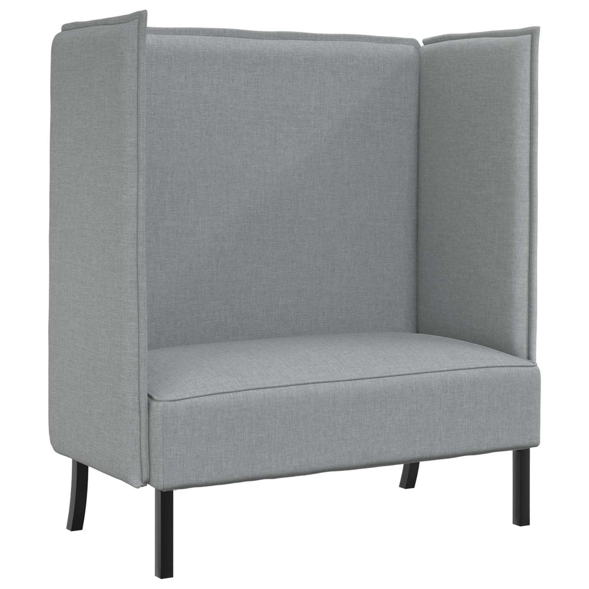 vidaXL Hoog rugbank 101cm Lichtgrijs Stof