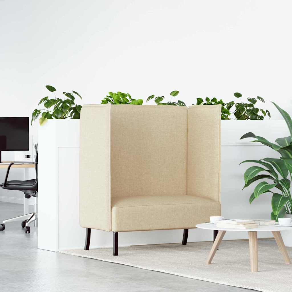 vidaXL Hoog rugbank 101cm Lichtgrijs Stof