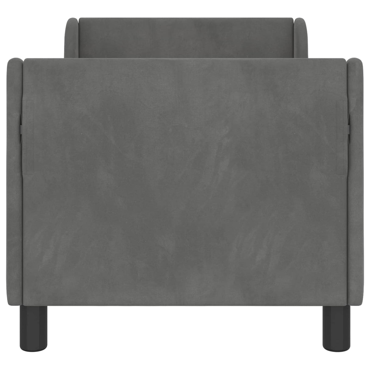 vidaXL Toddler Bed Frame with Headboard Dark Grey 70 x 140 cm Velvet