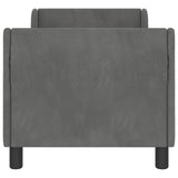 vidaXL Toddler Bed Frame with Headboard Dark Grey 70 x 140 cm Velvet
