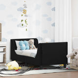 vidaXL Toddler Bed Frame with Headboard Dark Grey 70 x 140 cm Velvet