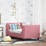 vidaXL Toddler Bed Frame with Headboard Dark Grey 70 x 140 cm Velvet