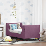 vidaXL Toddler Bed Frame with Headboard Dark Grey 70 x 140 cm Velvet