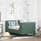 vidaXL Toddler Bed Frame with Headboard Dark Grey 70 x 140 cm Velvet