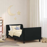vidaXL Toddler Bed Frame with Headboard Dark Grey 70 x 140 cm Velvet