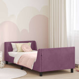 vidaXL Toddler Bed Frame with Headboard Dark Grey 70 x 140 cm Velvet