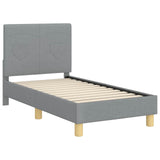 vidaXL Peuterbedframe met hoofdboard Lichtgrijs 70 x 140 cm Stof