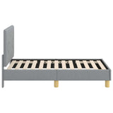 vidaXL Peuterbedframe met hoofdboard Lichtgrijs 70 x 140 cm Stof