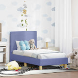 vidaXL Peuterbedframe met hoofdboard Lichtgrijs 70 x 140 cm Stof