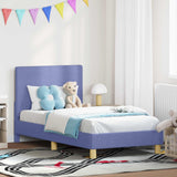 vidaXL Peuterbedframe met hoofdboard Lichtgrijs 70 x 140 cm Stof